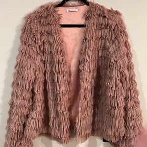 Cupshe Blush Pink Eyelash Jacket